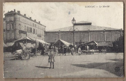 CPA 16 - COGNAC - Le Marché - ANIMATION STANDS PLACE TAMPON MILITAIRE HOPITAL AUXILIAIRE N°5 - Cognac
