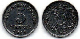 MA 18869  / Allemagne - Deutschland - Germany 5 Pfennig 1916 G TTB - 5 Pfennig