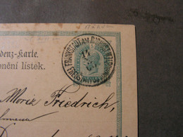Frenštát Pod Radhoštěm , Alte Karte Böhmen 1900 Nach Dresden - Entiers Postaux