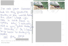C2 : Germany Old Locomotive Train Stamps Used On Postcard - Briefe U. Dokumente