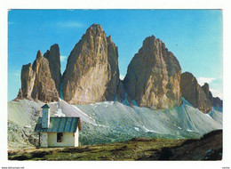 DOLOMITI (BL):  TRE  CIME  DI  LAVAREDO  -  LA  CHIESETTA  AL  RIF. LOCATELLI  -  FG - Bergsteigen