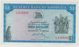 Reserve Bank Of Rhodesia  - One Dollar  - 18/08/1971 Pick 30a Firma Nhb Bruce - Rhodesien