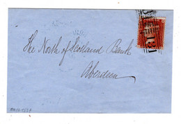 1857 , 1 P. , Clear  Edinburgh Roller  Canc. " 131 "  Only Part Of Cover To Aberdeen - Brieven En Documenten