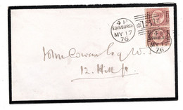1878,1/2 P. Vertical Pair ,  Claire Scarce Duplex " EDINBURGH " With Stars !!, Mourning Cover,very Good Condition - Storia Postale