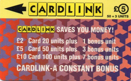 UNITED KINGDOM - CHIP CARD - CARDLINK - JIGSAW RED PURPLE - 2CLKB - Eurostar, Cardlink & Railcall