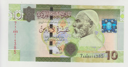 Libya, Banconota 10 Dinars - Omar El Mukhtar - 2012 - Libyen