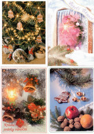 4 Cartoline - Natale - Andere & Zonder Classificatie