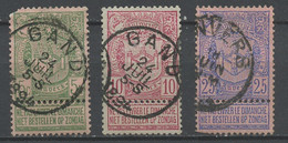 EU Anvers - Belgique - Belgium - Belgien 1894 Y&T N°68 à 70 - Michel N°61 à 63 (o) - Avec Tabs - 1894 – Anversa (Belgio)