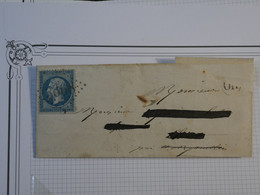 BM15  FRANCE  BELLE  LETTRE   1862 ST MARCELLIN    +N° 22  +AFFRANCH. INTERESSANT ++ - 1862 Napoleon III