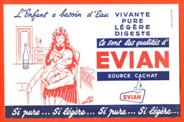 BUVARD EAU D'EVIAN  " SOURCE CACHAT " ENFANT - BEBE - E