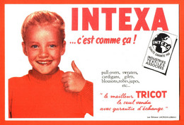 BUVARD INTEXA  " LE MEILLEUR TRICOT " ENFANT - Textile & Vestimentaire