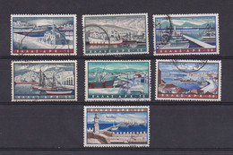 GRECE 1958 PA N°69/75 OBLITERE VUES DE PORTS - Oblitérés