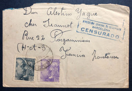 Espagne, Divers Sur Enveloppe (manque Rabat) De Barcelone + Censure - (B4332) - Lettres & Documents