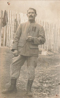 CPA - Militaria - Carte Photo - Identification Biers Eugine - Envoyé à Auchel - Pas De Calais - Personnages