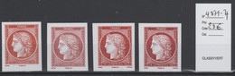 France 2014 - YT 4871 - 4874 Cérès 1849 Offset Et Taille-douce Barre Salon Du Timbre Paris - Unused Stamps