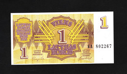 Lettonie, 1 Latvian Rublis, 1992 Rublis System Issue - Letonia