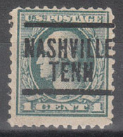 USA Precancel Vorausentwertungen Preo Locals Tennessee, Nashville 1916-204 Offset - Precancels