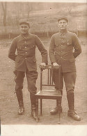 CPA - Militaria - Carte Photo  - Identification Lemoine Enrike - Envoyé à Eure Et Loire - Deux Soldat - Characters