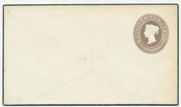 GB 1883 QV 1d Pink Undated Stamp Superb Unused Stamped To Order Postal Stationery Envelope Mourning Cover, MAJOR VARIETY - Cartas & Documentos