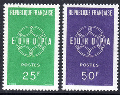 France 1959 EUROPA Set Of 2 U/M MNH ** SG1440/1441 - 1959