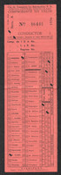 1956 TICKET OMNIBUS LA RANCHUELERA SANTA CLARA  CUBA / LIGNE HABANA SANTA CLARA  D1673 - Welt