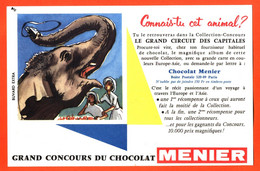 BUVARD CHOCOLAT MENIER GRAND CONCOURS CONNAIS TU CET ANIMAL ? - ELEPHANT - Cocoa & Chocolat