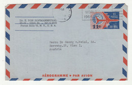 US Postal Stationery Aergoramme UC35 Posted 1964 To Austria B230120 - 1961-80