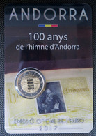 AN20017.1 - COINCARD ANDORRE - 2017 - 2 € Comm 100 Ans De L'hymne De L'Andorre - Andorre
