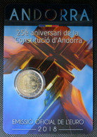 AN20018.1 - COINCARD ANDORRE - 2018 - 2 € Comm Constitution De L'Andorre - Andorre