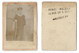 Delcampe - Oude Foto CDV Carte De Visite Portrait Menot Maurice Soissons  Ancienne Photo 19e Siecle Eeuw Garcon Boy Marin Enfant - Old (before 1900)
