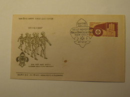 INDIA DIAMOND JUBILEE SCOUT MOVMENT FDC 1967 - Oblitérés