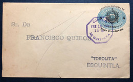 Guatemala - Entier-enveloppe, TAD CORREOS DE GUATEMALA 18.1.1896 - (B4368) - Guatemala