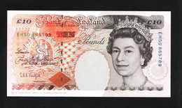 Royaume-Uni De Grande-Bretagne, 10 Pounds, 1993-1999 "Series E (Revised)" Issue - Bank Of England, Queen Elizabeth II - 10 Pounds