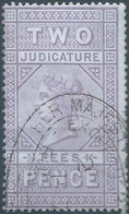 Great Britain-ENGLAND,Queen Victoria,1880-1900 Revenue Stamp Tax Fiscal,JUDICATURE FEES,2 Pence,Used - Revenue Stamps