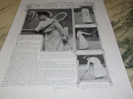 REPORTAGE UNE LAUREATE DE TENNIS 1905 - Sonstige & Ohne Zuordnung