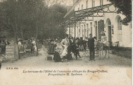 AUDERGHEM-TERRASSE DE L'HOTEL DE L'ANCIENNE ABBAYE DU ROUGE CLOITRE-PUBLICITE COGNAC CUSENIER - Auderghem - Oudergem