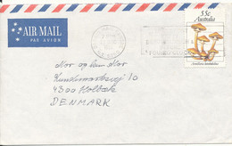Australia Air Mail Cover Sent To Denmark 22-12-1981 Single Franked  MUSHROOMS - Covers & Documents