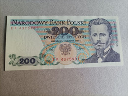 Billete De Polonia De 200 Zlotych De 1988, UNC - Pologne