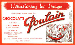 BUVARD CHOCOLAT POULAIN COLLECTIONNEZ LES IMAGES " JOLI CHAPEAU " - Kakao & Schokolade