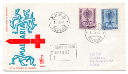 Italia FDC Venetia 1962 Malaria  Viaggiata Racc. Per L'Italia - F.D.C.