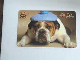 Israel-mcDonald's-coca Cola-DOG-(20units)-(1)-(tirage-152/500)-(42199152)-(31.5.2002-used Card - Chiens