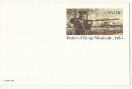 US 1980 Battle Of Kings Mountain Postal Stationery Postcard (UX85) Not Posted B230120 - 1961-80