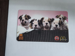 Israel-mcDonald's-coca Cola-DOG-(20units)-(7)-(tirage-191/500)-(50984107)-(31.5.2002)-used Card - Hunde