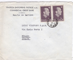 GRECIA - STORIA POSTALE - BUSTA VIAGGIATA  PER MILANO - - Lettres & Documents