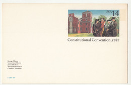 US 1987 Constitutional Convenction 1787 Postal Stationery Postcard (UX116) Not Posted B230120 - 1981-00