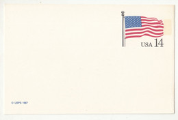 US 1987 Stars And Stripes Postal Stationery Postcard (UX117) Not Posted B230120 - 1981-00
