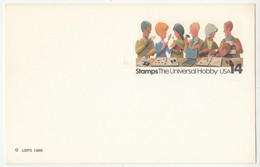 US 1986 Stamp Collecting Postal Stationery Postcard (UX110) Not Posted B230120 - 1981-00