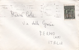 GRECIA - STORIA POSTALE - BUSTA VIAGGIATA  PER FERMO - 1968 - Cartas & Documentos