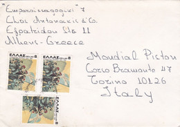 GRECIA - STORIA POSTALE - BUSTA VIAGGIATA  PER TORINO - 1980 - Brieven En Documenten