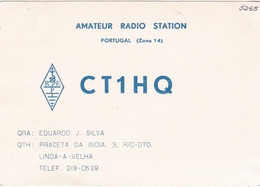 PORTUGAL QSL CARD - RADIO AMATEUR - LINDA A VELHA - Radio Amateur